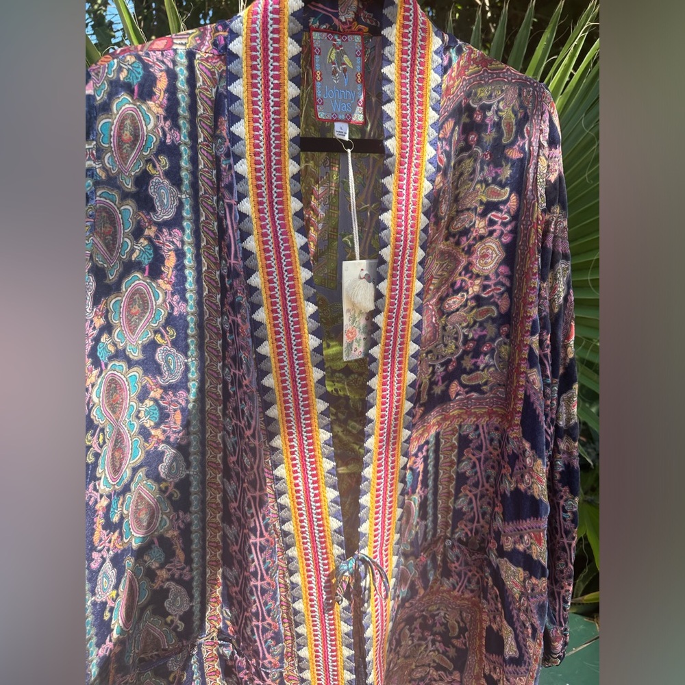 Johnny Was Multicolor Paisley Kimono - Picture 16 of 16